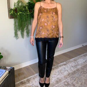 The Korner Orange Floral Camisole BLOWOUT